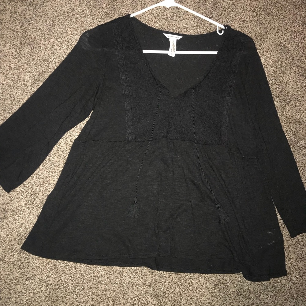Black mid length sleeve
